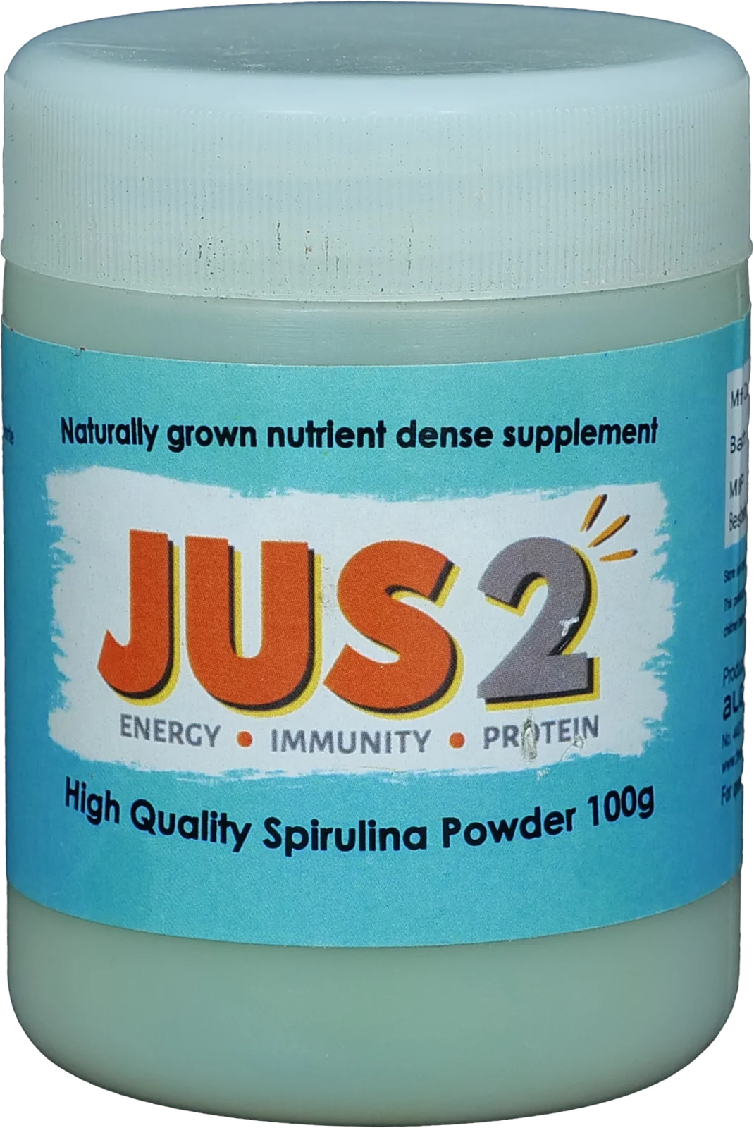 JUS2 Spirulina Powder jar